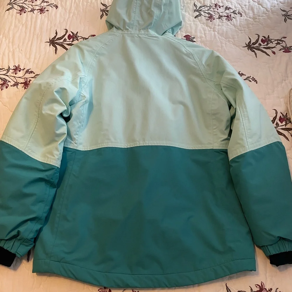 Girls Two-Tone Teal Squall Waterproof Insulated Coat - Picture 5 of 10